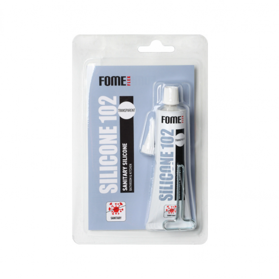 Aukštos kokybės, elastingas, atsparus vandeniui, vienkomponentis silikoninis skaidrus hermetikas. Pakuotė 60 ml.