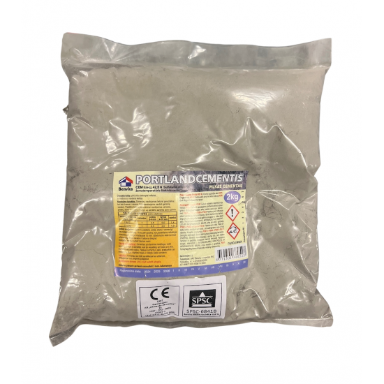 Cementas pilkas 2kg "BENVITA"